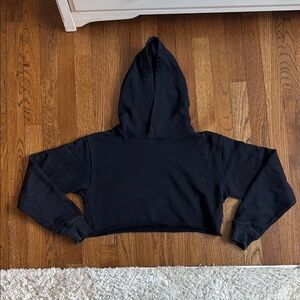 TNA Aritzia Perfect Cropped Black Hoodie
